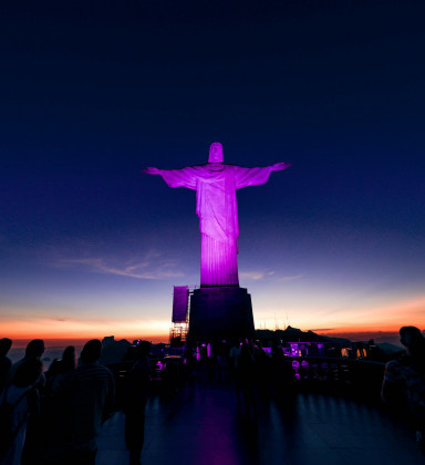 Cristo Redentor será iluminado de roxo por alerta sobre obesidade